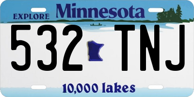 MN license plate 532TNJ