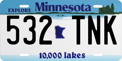 MN license plate 532TNK
