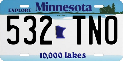 MN license plate 532TNO