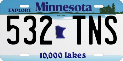 MN license plate 532TNS