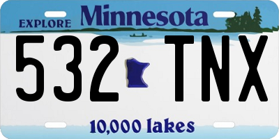 MN license plate 532TNX