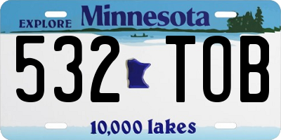 MN license plate 532TOB