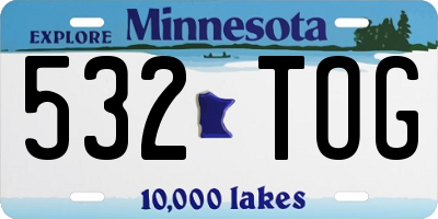 MN license plate 532TOG