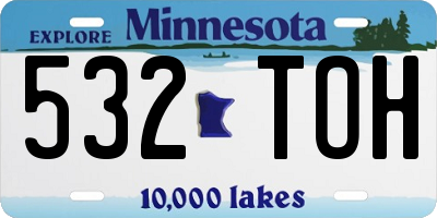 MN license plate 532TOH