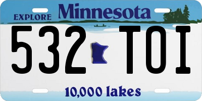 MN license plate 532TOI