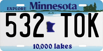 MN license plate 532TOK