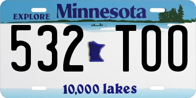 MN license plate 532TOO
