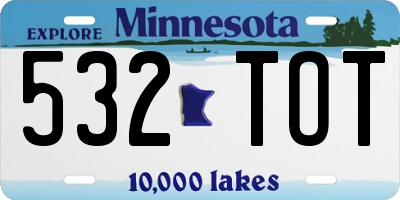 MN license plate 532TOT
