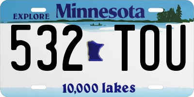 MN license plate 532TOU