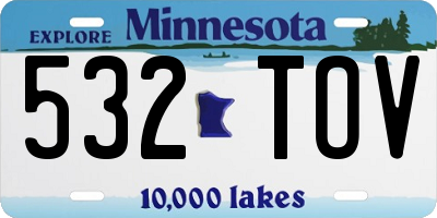 MN license plate 532TOV