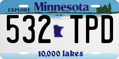 MN license plate 532TPD
