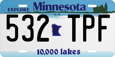 MN license plate 532TPF