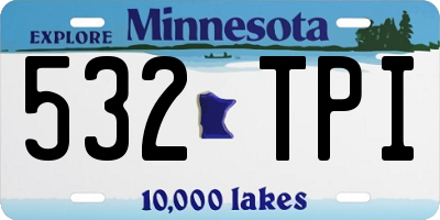 MN license plate 532TPI
