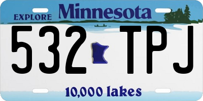 MN license plate 532TPJ