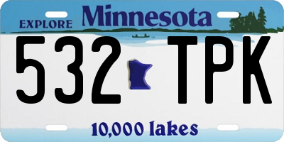 MN license plate 532TPK