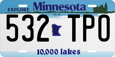 MN license plate 532TPO