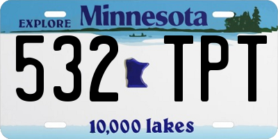 MN license plate 532TPT