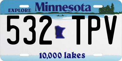 MN license plate 532TPV