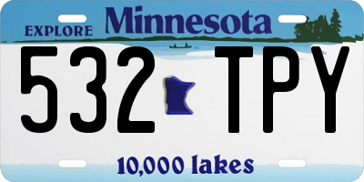 MN license plate 532TPY
