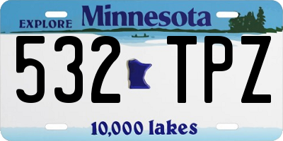 MN license plate 532TPZ