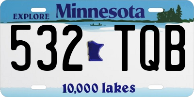 MN license plate 532TQB