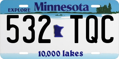 MN license plate 532TQC