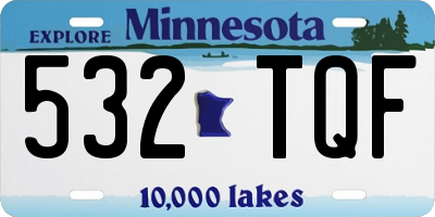 MN license plate 532TQF