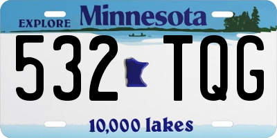MN license plate 532TQG