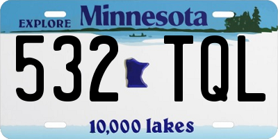 MN license plate 532TQL