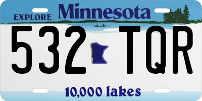 MN license plate 532TQR