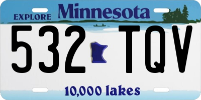 MN license plate 532TQV