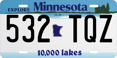 MN license plate 532TQZ