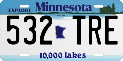 MN license plate 532TRE