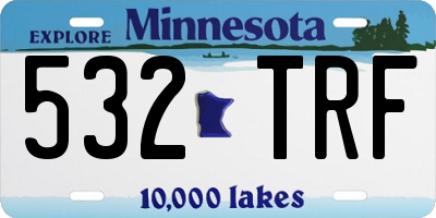 MN license plate 532TRF