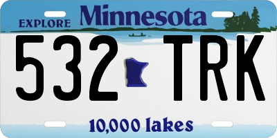 MN license plate 532TRK