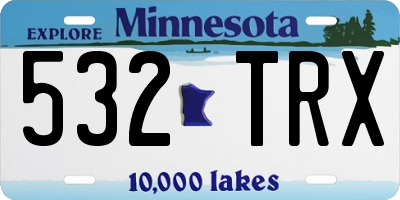MN license plate 532TRX