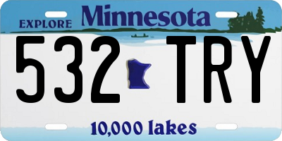 MN license plate 532TRY
