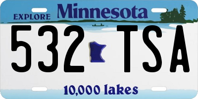 MN license plate 532TSA