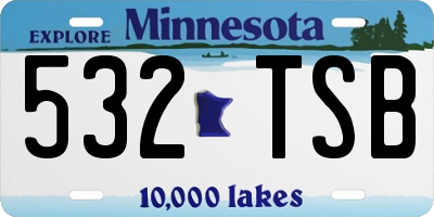 MN license plate 532TSB