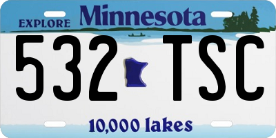 MN license plate 532TSC