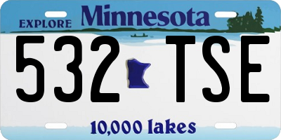 MN license plate 532TSE