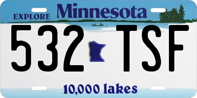 MN license plate 532TSF