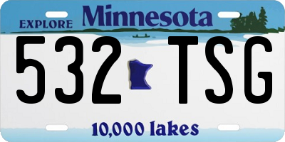 MN license plate 532TSG