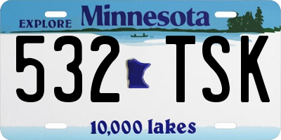 MN license plate 532TSK