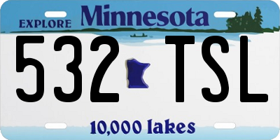 MN license plate 532TSL