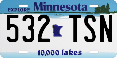 MN license plate 532TSN