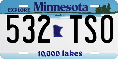 MN license plate 532TSO