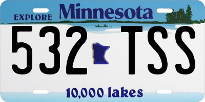MN license plate 532TSS