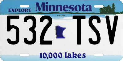 MN license plate 532TSV