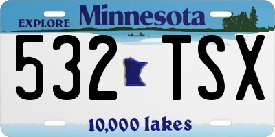 MN license plate 532TSX